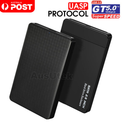 NEW USB 3.0 Portable External Hard Drive Disk Case Slim SATA Storage ...