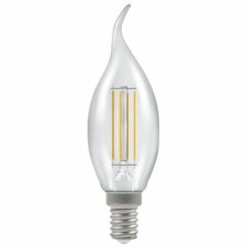 Image of CROMPTON LED Bent-Tip Candle Filament Clear Dimmable 5W 2700K SBC B15d