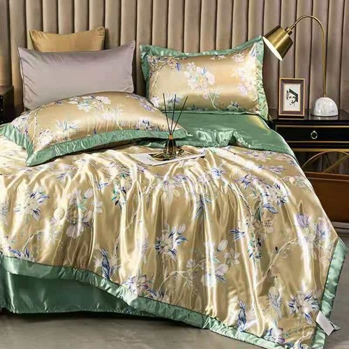 Summer Blanket Luxury Ice Silk Thin Quilt Air Condition Comforters Bedding New - Picture 27 of 28