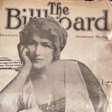 February 17, 1912 Billboard Magazine (Cover Only) Blanche Bates Advertising 