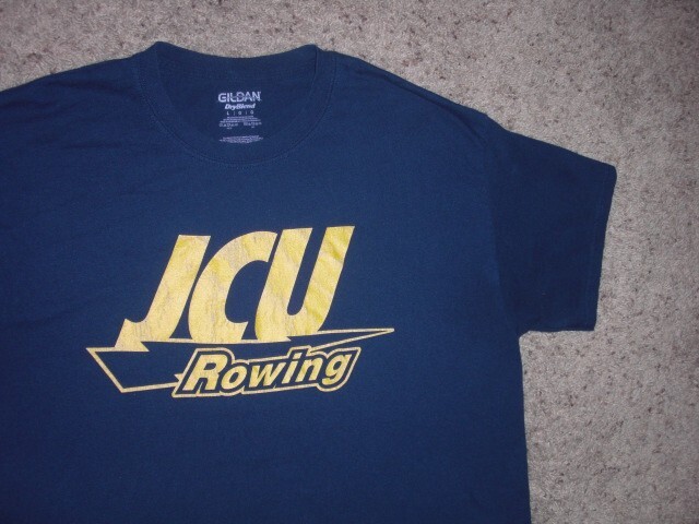 FILA Camicia a maniche corte blu JCU John Carroll University ROWING uomo grande