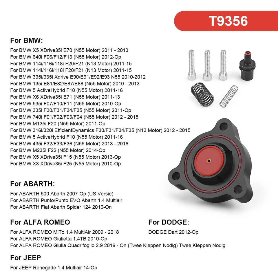 For Bmw F30 335i F20 F21 M135i/Alfa Romeo T9356 Blow Off Valve Diverter Adapter — 第 4/4 张图片