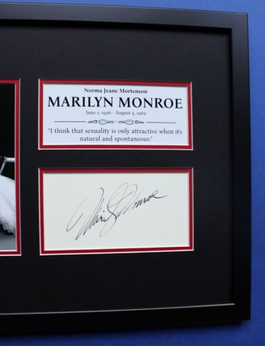 MARILYN MONROE AUTOGRAMM gerahmt künstlerisches Display Norma Jeane - Bild 4 von 7