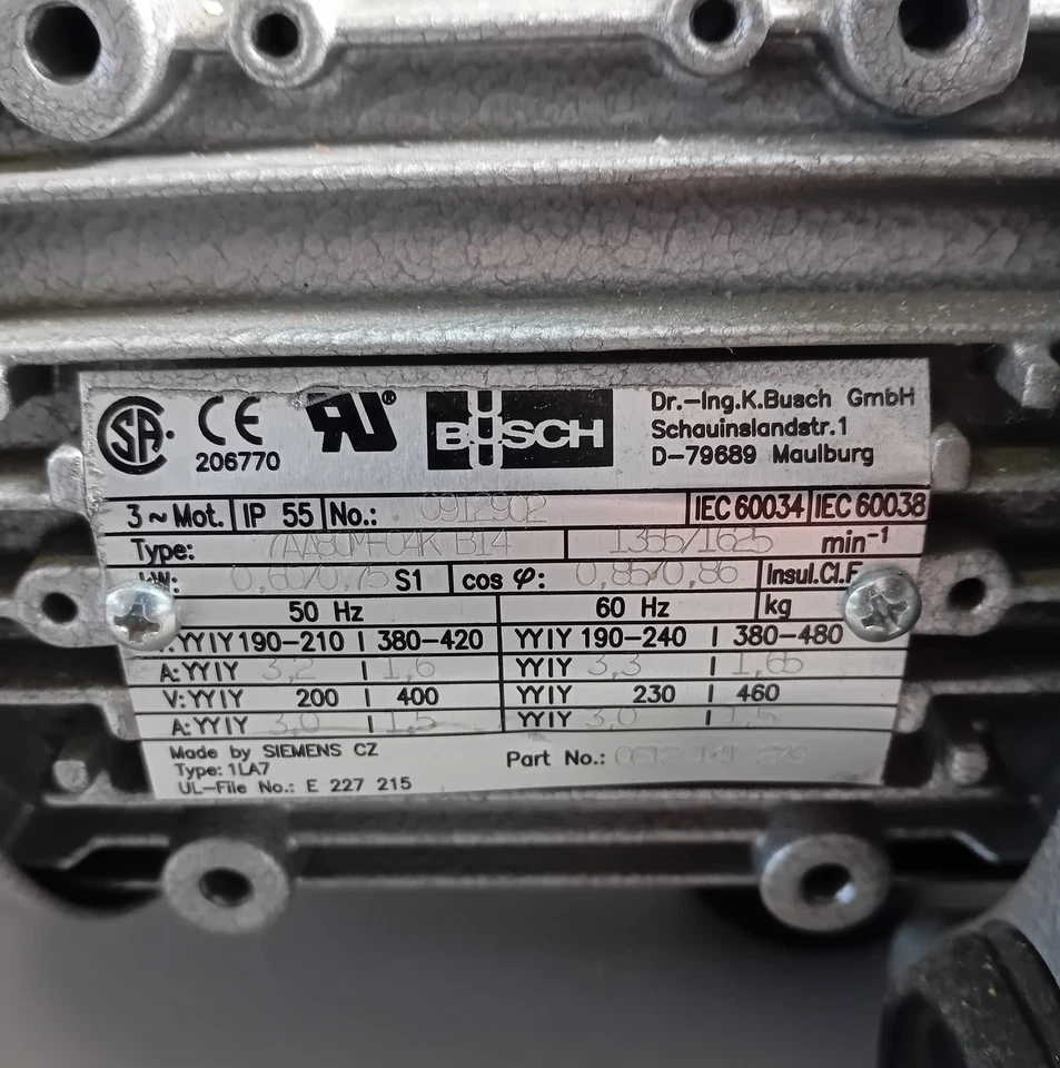 Busch RA 0010 C 343 Vakuumpumpe - Bild 4 von 4