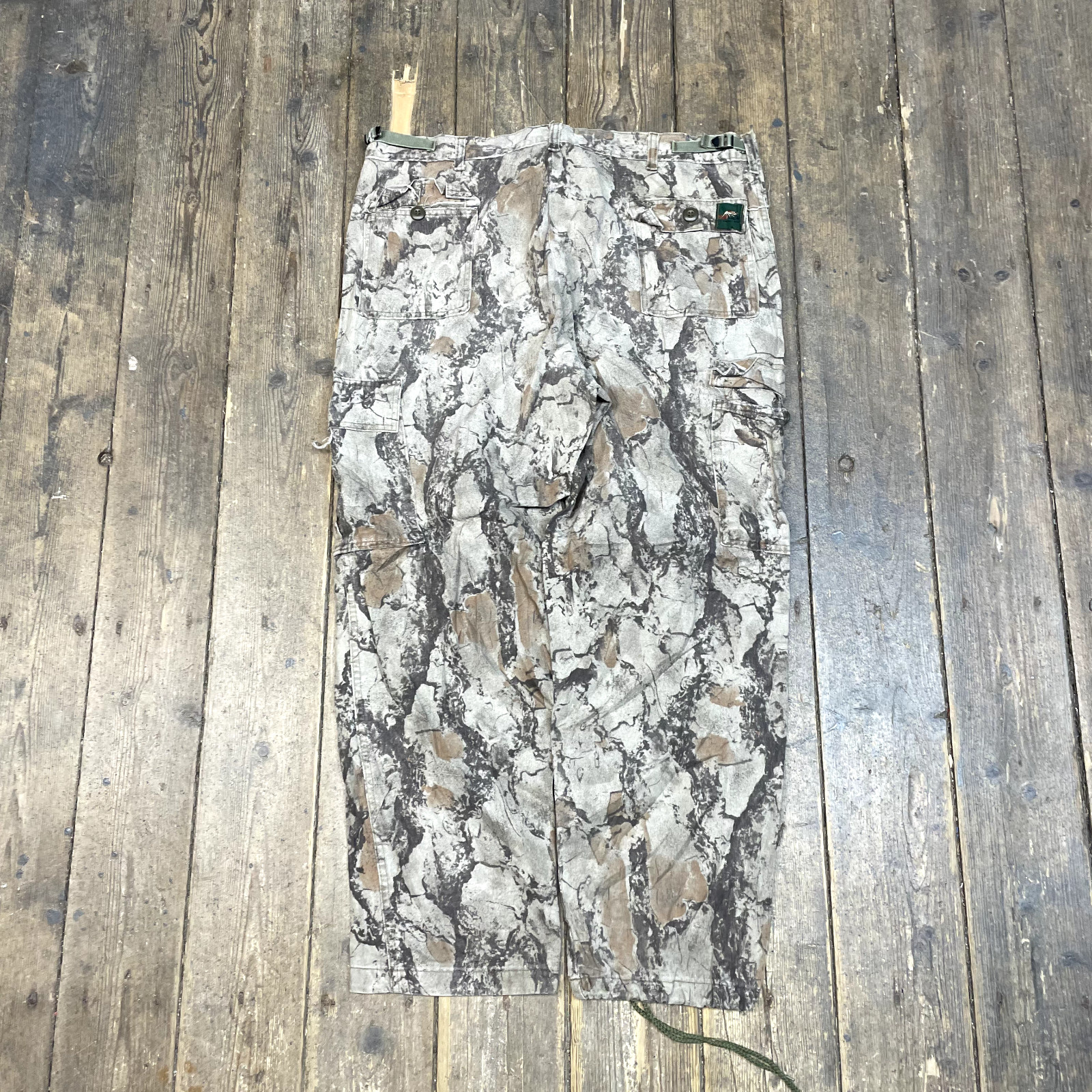 Real tree Camo Cargo Trousers Vintage Army Hunting Trousers, Green, Mens 40" image 2