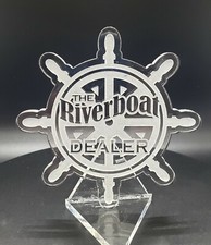 Bouton revendeur acrylique en forme pour poker design bateau fluvial 65 mm accessoires casino