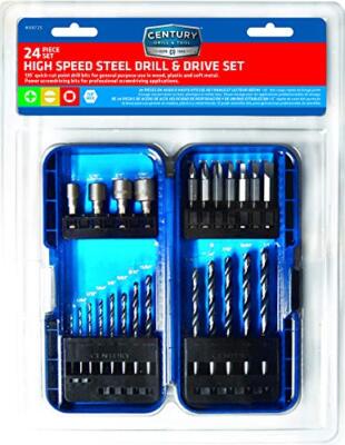 Century Drill & Tool 88725 High Speed Steel Drill Bit Set, 24-Piece