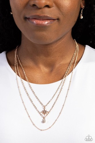 Paparazzi TRENDY TWINKLE rose gold necklace - Picture 2 of 2