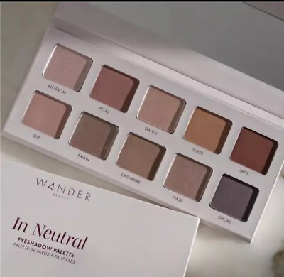  Wander Beauty  In Neutral Eyeshadow Palette (10 Colors, NIB, Sealed)