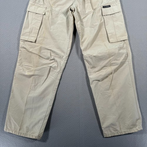 Vintage Unionbay Cargo Pants Boys 18 Beige Straight Leg Utility Pockets Jeans - Picture 5 of 22