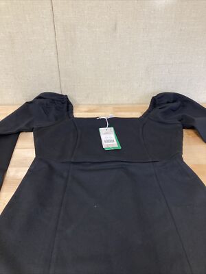 black jersey smock dress Walker Smock Mini Dress - Black main image 0