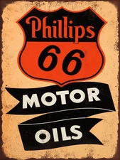 Philips 66 Motor Oils High Quality Metal Magnet 3 x 4 inches 9390