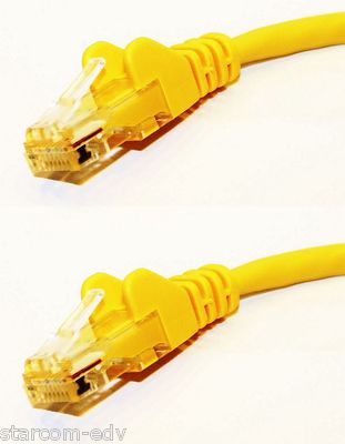 2m Patch-Kabel gelb RJ-45 Netzwerkkabel LAN DSL Patchkabel CAT5 Ethernet 2,0 m