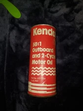 Kendall Oil, 50:1 outboard and 2-cycle motor oil, Vintage Can,