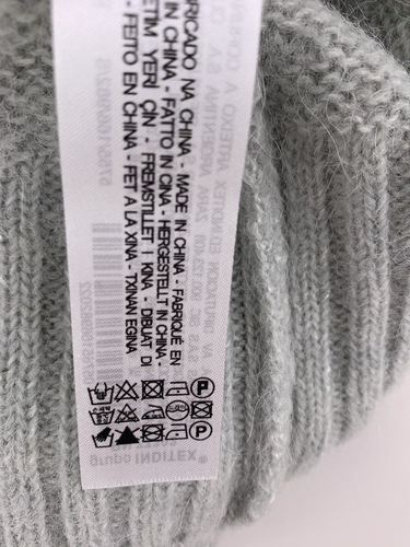 ZARA Fuzzy WOOL ALPACA ROLL-NECK VEST Green Gray SLEEVELESS HIGH-NECK TOP NWT S - Picture 8 of 11