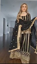 INDIAN PAKISTANI BEAUTIFUL DESIGNER PARTY WEAR SHARARA PLAZZO SALWAR KAMEEZ SUIT