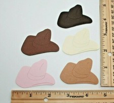 10 COWBOY HAT cardstock paper die cut embellishments scrapbook / card making