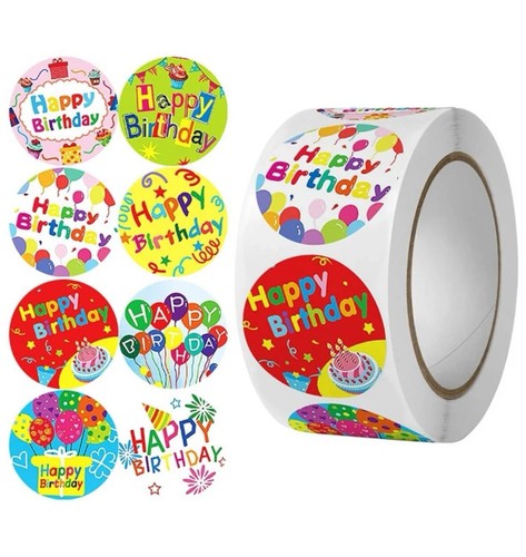 Happy Birthday Present Stickers Gift Craft Box Labels Party | eBay UK