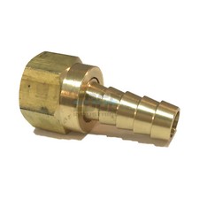3/8 HOSE ID TO 3/8 45&deg; FEMALE SAE FLARE BRASS SWIVEL CONNECTOR  FUEL/AIR/WOG