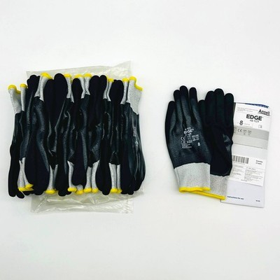 Ansell Edge 48929 Cut and Oil Resistant Gloves Medium 8 High Dexterity 10 Pairs