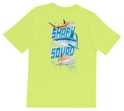 Guy Harvey Boy's Shark Squad Short-Sleeve Crew T-Shirt Love Bird Size XL