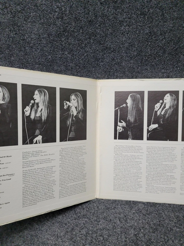 Vintage Barbra Streisand Vinyl Live Concert At The Forum 1972 Columbia KC 31760 Foto 4 de 4