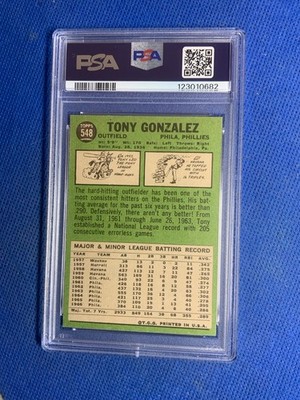 1967 Topps - High # Tony Gonzalez #548 for sale online | eBay