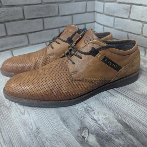 Men Bugatti Boots Brown Leather 43 #HM0E