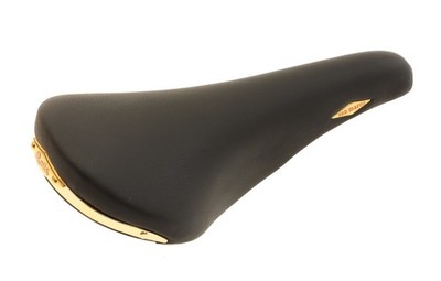 Selle San Marco Rolls SMOOTH BLACK Leather Saddle Brass Steel 2002