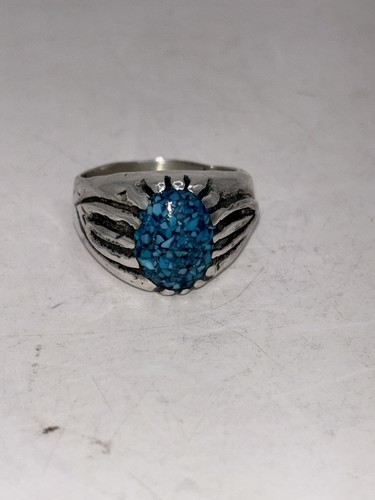 Vintage Taxco Mexicana 925 Sterling Silver Tribal Biker Gothic Ring Sz #21=US9.4