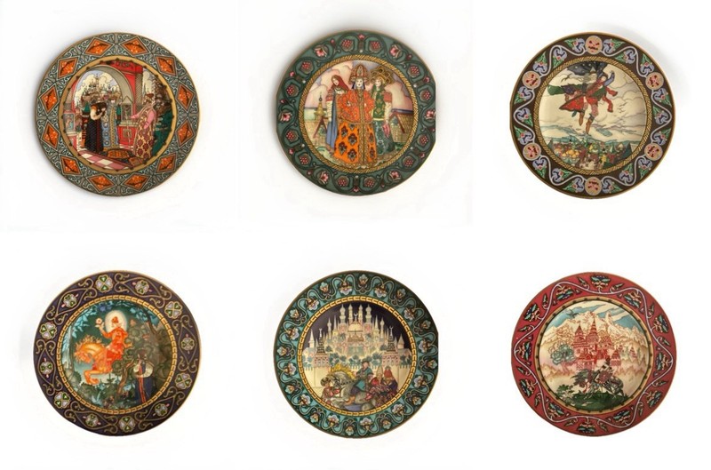 Set of 6 Villeroy & Boch Russian Fairy Tales Plates (Retired, Mint)