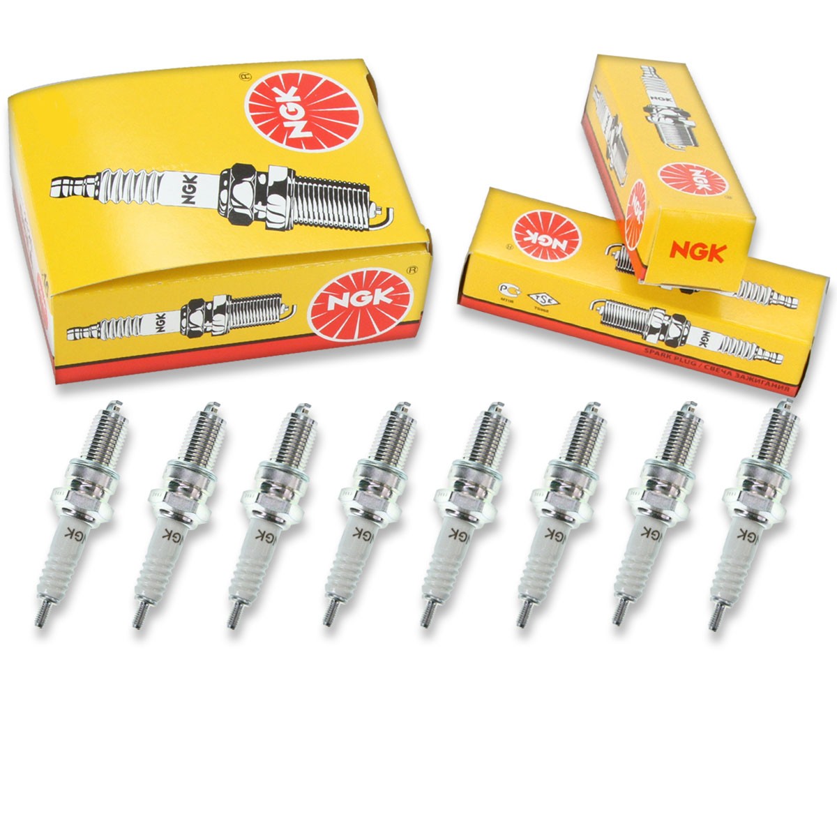 8pcs NGK 6629 Standard DP9EA-9 Motorcycle Spark Plug Tune Up Kit Set qg