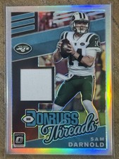 2019 Donruss Optic SAM DARNOLD Donruss Threads Holo Prizm Patch/Jersey Card