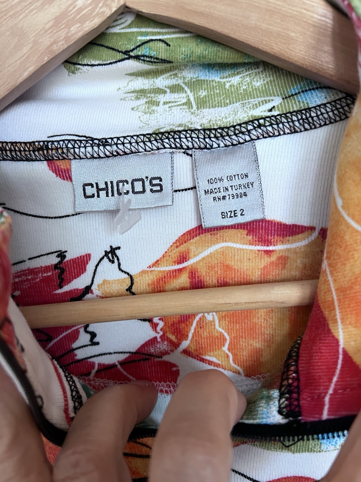 Chicos Jacket Abstract Lightweight Multicolour Co… - image 6