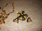 Vtg Costume Jewelry Sets EARRINGS & NECKLACE SET & EARRINGS & BROOCH PIN SET — photo 4