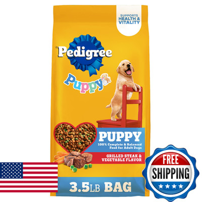 Pedigree Dry Puppy Food, Puppy Dry Food with Grilled Steak and Vegetable Flavor,
