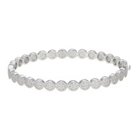 Cavill Damen Silberarmreif 925 Sterlingsilber Zirkon 4,18Ct Rund