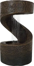 Sunnydaze Winding Showers Tabletop Water Fountain - 14 Inch Relaxing Indoor Desk