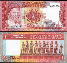 Swaziland 1 Lilangeni 1974, UNC, P-1 (First Banknote)