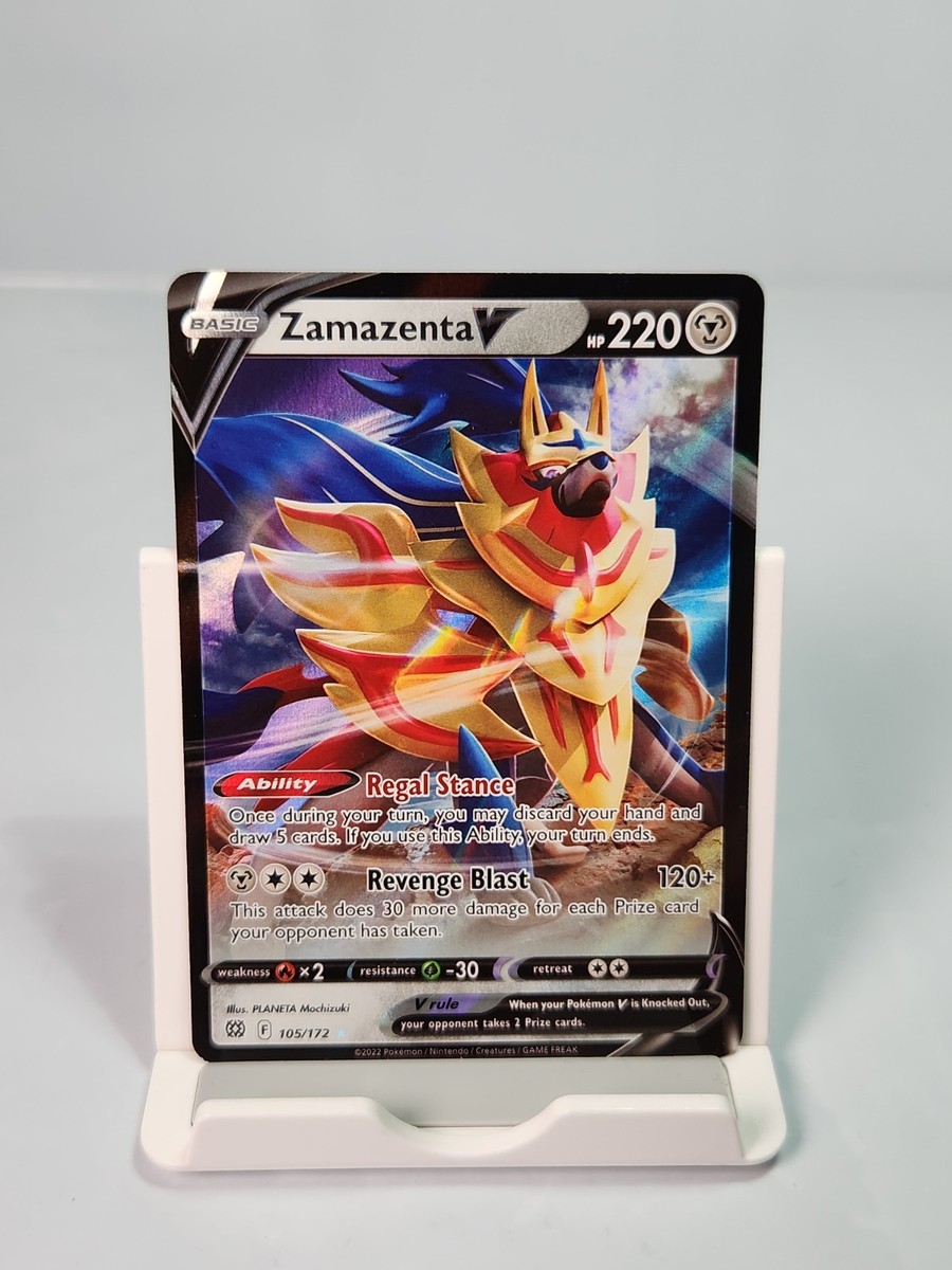 pokemon sword and shield brilliant stars rare cards Pokemon - Zamazenta V - 105/172 - Ultra Rare main image 0
