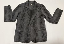 Bar III Women's Shade of Gray Notch Collar Blazer Jacket Size M