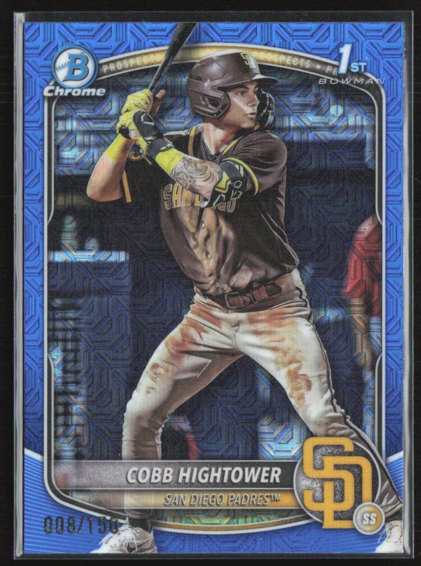 Cobb Hightower 2025 Bowman Chrome Mojo Mega Box Blue /150 #BCP-104 San Diego