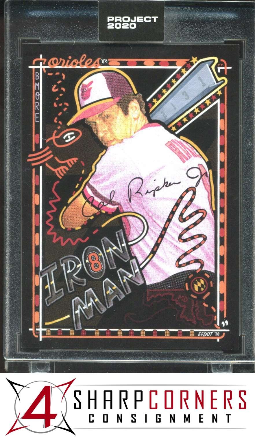 2020 TOPPS PROJECT 2020 #173 CAL RIPKEN JR. HOF BY EFDOT ENCASED
