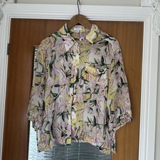 REISS LILAC AND YELLOW FLOWERED BLOUSE LADIES UK 12