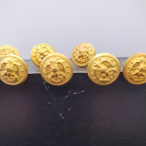 Bakalite Screw Back Gold Plated 1941 WWII Navy Cap Buttons