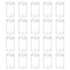 LIUSM Clear Plastic Film Canisters with Lids, 20 PCS, 35mm Caliber