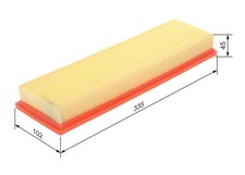 BOSCH Luftfilter 1 457 433 158 Filtereinsatz für PEUGEOT CITROËN 207 C3 BERLINGO