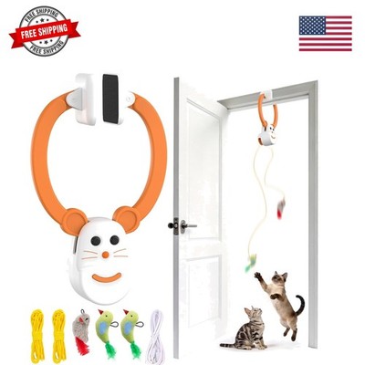 Interactive Cat Toys for Indoor Cats,Automatic Flying Bird Mouse Doorway Hang...