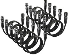 10 PCS XLR Cables 1.5 Ft Male To Female Mic Cable 3-Pin Balanced Shielded Kit
