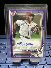⚾️2021 BOWMAN JEREMY YDENS PURPLE RC AUTO #/250 No. PAPR-JY🔥⭐️